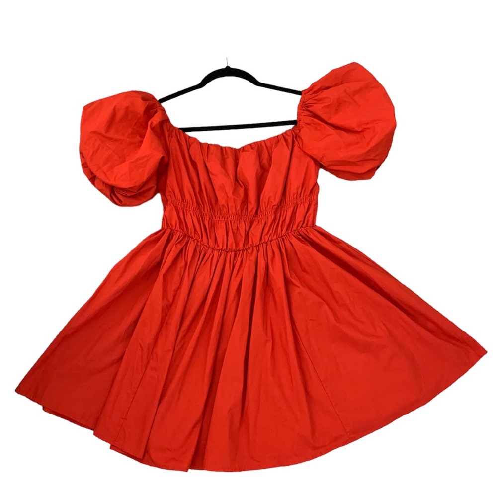 Abercrombie & Fitch Off-the-Shoulder Puff Sleeve Mini Dress